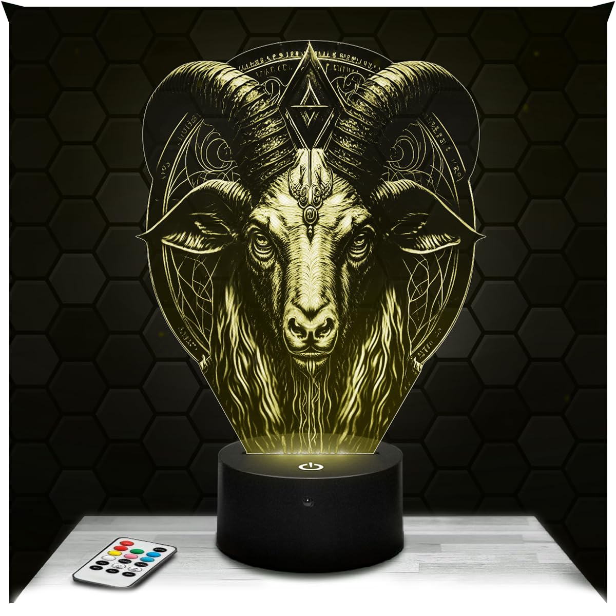 Lampephoto.fr - Satanic Goat 3D Lamp Decoration Devil Witchcraft Demon. Gift idea for Men and Women Satanic Goat Object Adult Night Light Room Decor, Original Christmas, Gift idea for Men and Women
