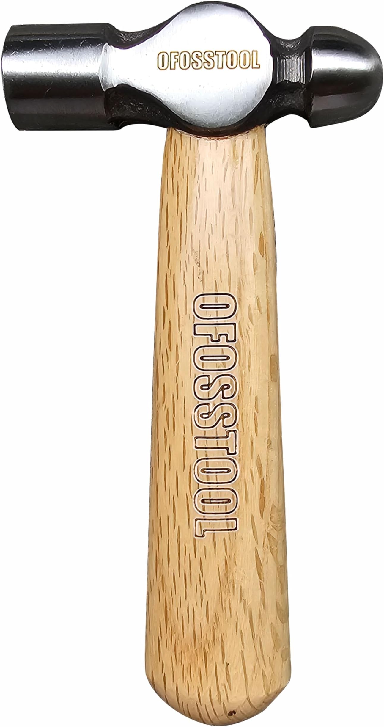 Ball Peen Hammer with Alloy Steel Head and Anti-Slip Wood Handle, 12 OZ Mini Hammer for Woodworking & DIY