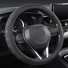 GIANT PANDA Car Steering Wheel Cover for Toyota RAV4,Camry,Highlander,Corolla,Prius,Tacoma,Standard Size - Black