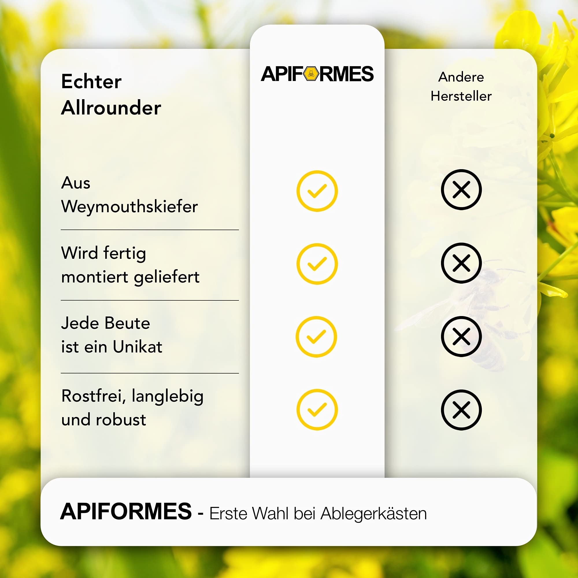 Ablegerkasten Dadant US - 5 Waben