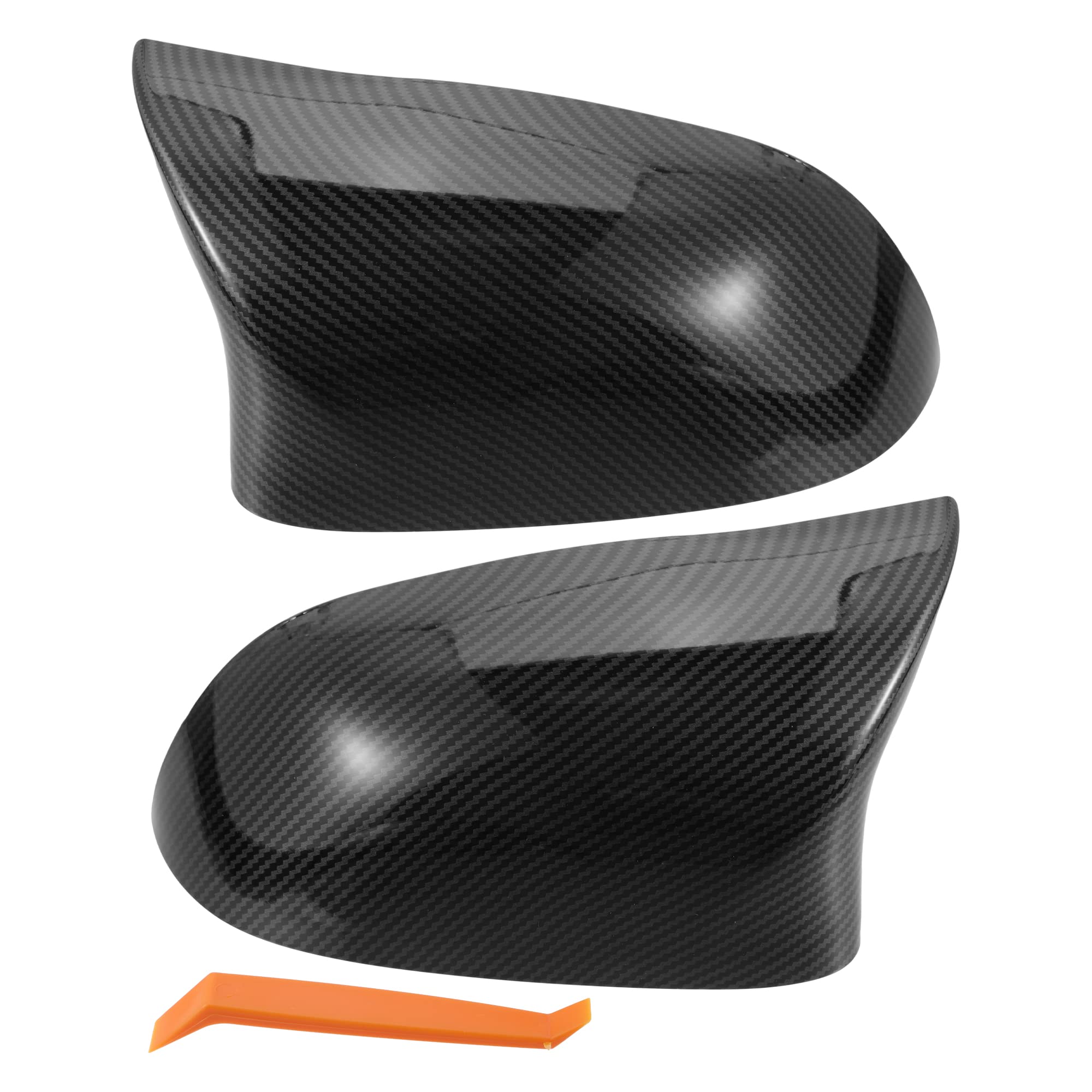 X AUTOHAUX Coche Trasero Vista Espejo Cubierta para BMW X3 Serie - 2uds Negro
