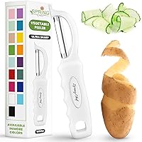 Vista 32 de Spring Chef Pelador de verduras giratorio prémium, color negro