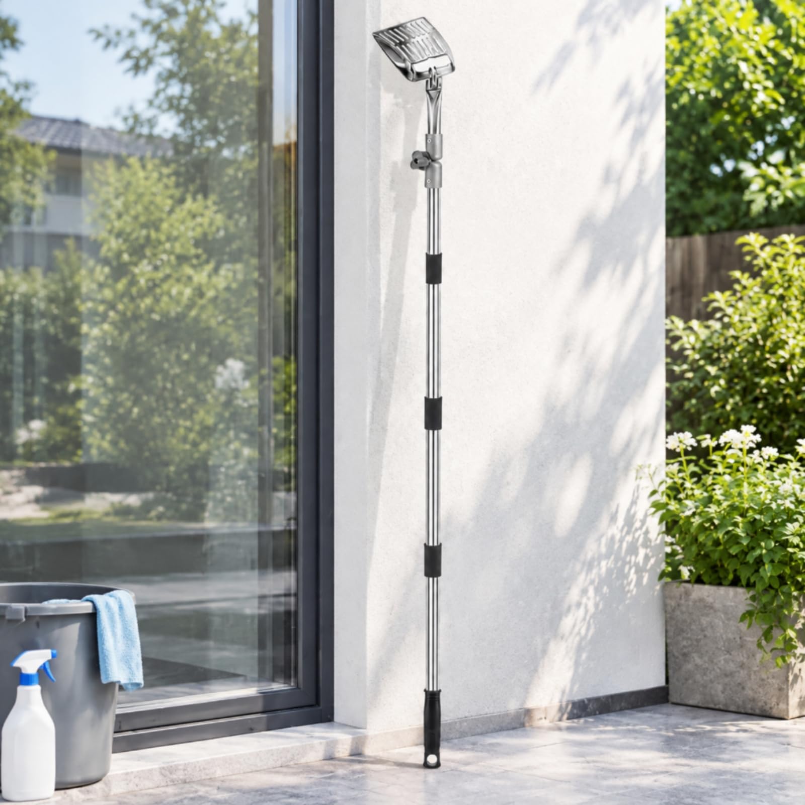 Paletta Puligrondaie con Manico Modulare Antiscivolo Strumento di Pulizia Leggero per Rimozione Foglie Stagionale, 2M