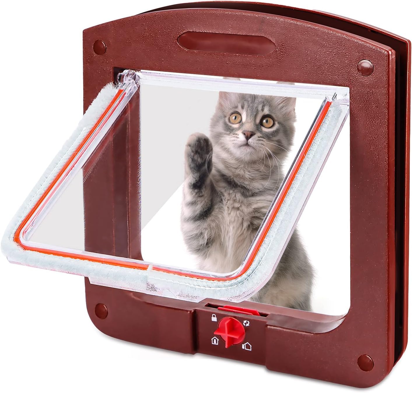PetSafe - Puerta para gatos con microchip de 4 vías, cierre magnético, puerta para gatos y perros pequeños, acceso selectivo para tu gato, mantiene animales extraños al aire libre, gatos de hasta 7 kg