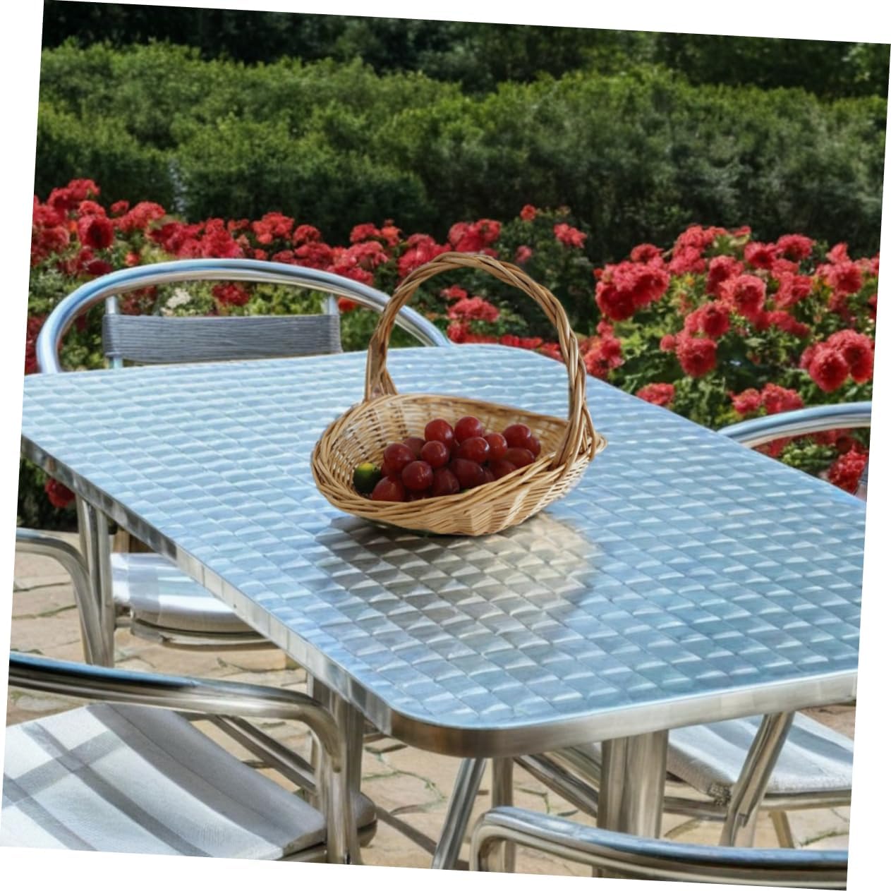 Toddmomy Handwoven Rattan Picnic Basket Multi-purpose Woven Garden Holder for Vegetables Fruits and Flowers Spacious and Portable Outdoor Storage Elegant Design