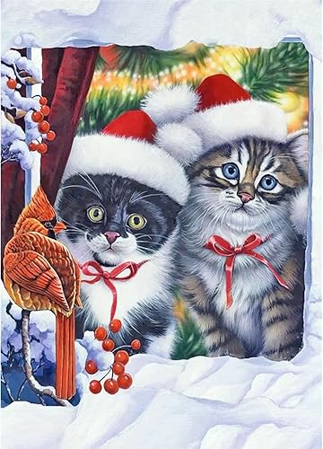 Kit de pintura de diamantes de Navidad con diamantes, kits de arte de pintura de diamante 5D de Navidad para adultos y niños, kits de pintura de