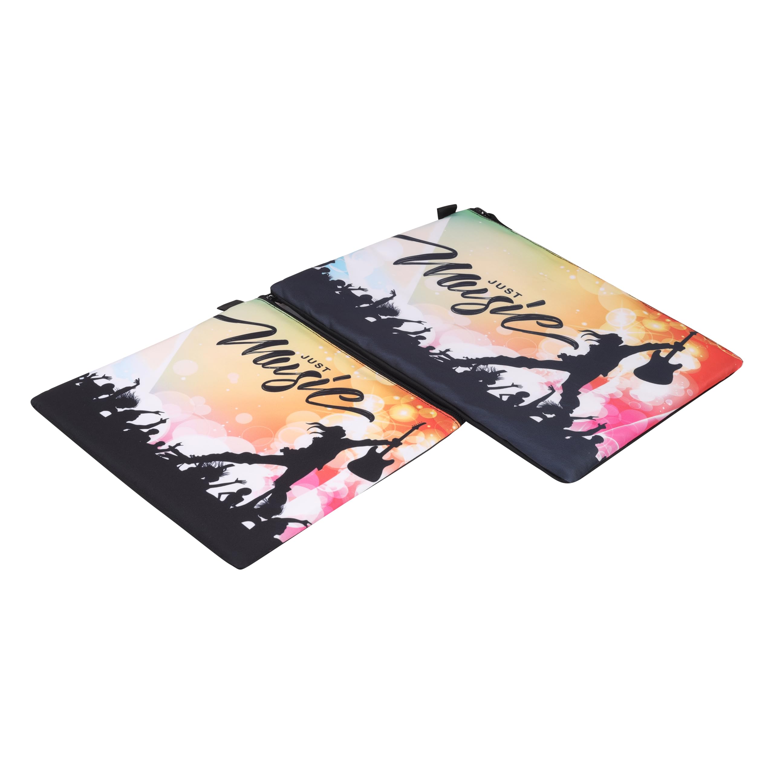 Echo Boomers Music Concert Theme Printed Twin Folder Set | Padded & Waterproof | A4 Document Holder & Tablet Sleeve | Stylish & Protective 3
