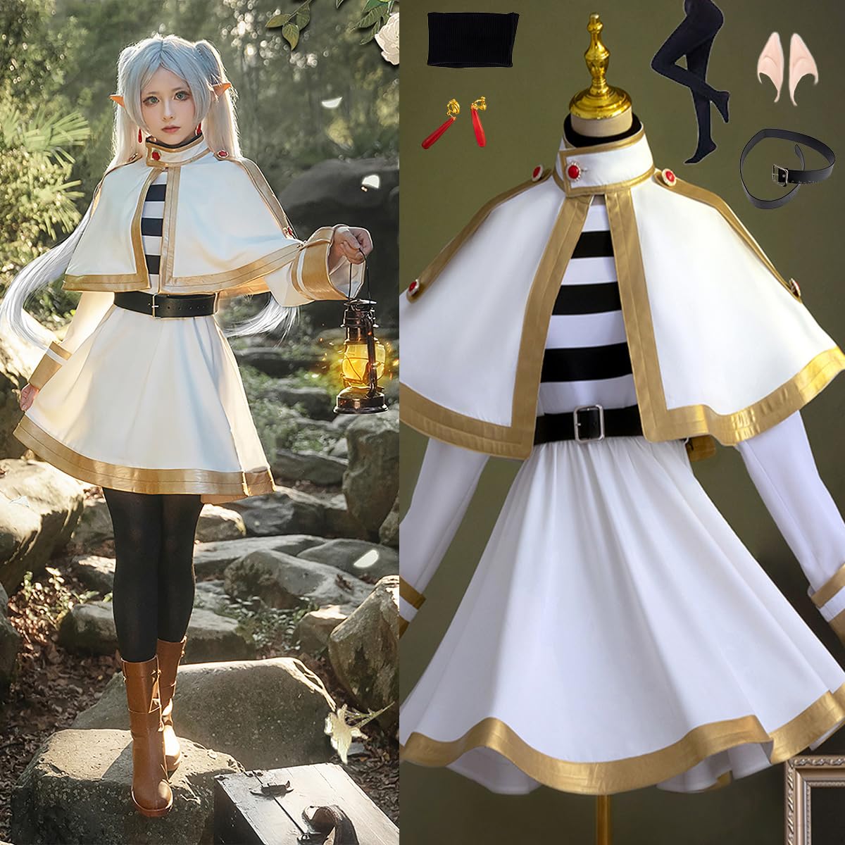 Amazon.co.jp: [YAYANA]フリーレン コスプレ衣装ワンビース 公演着