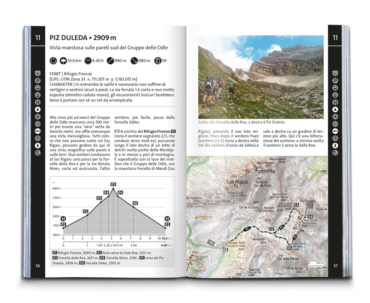 Carta escursionistica Kom 5735. Val Gardena, Val di Funes, Alpe di Siusi: cartina escursionistica, Download gratuito dei dati GPX