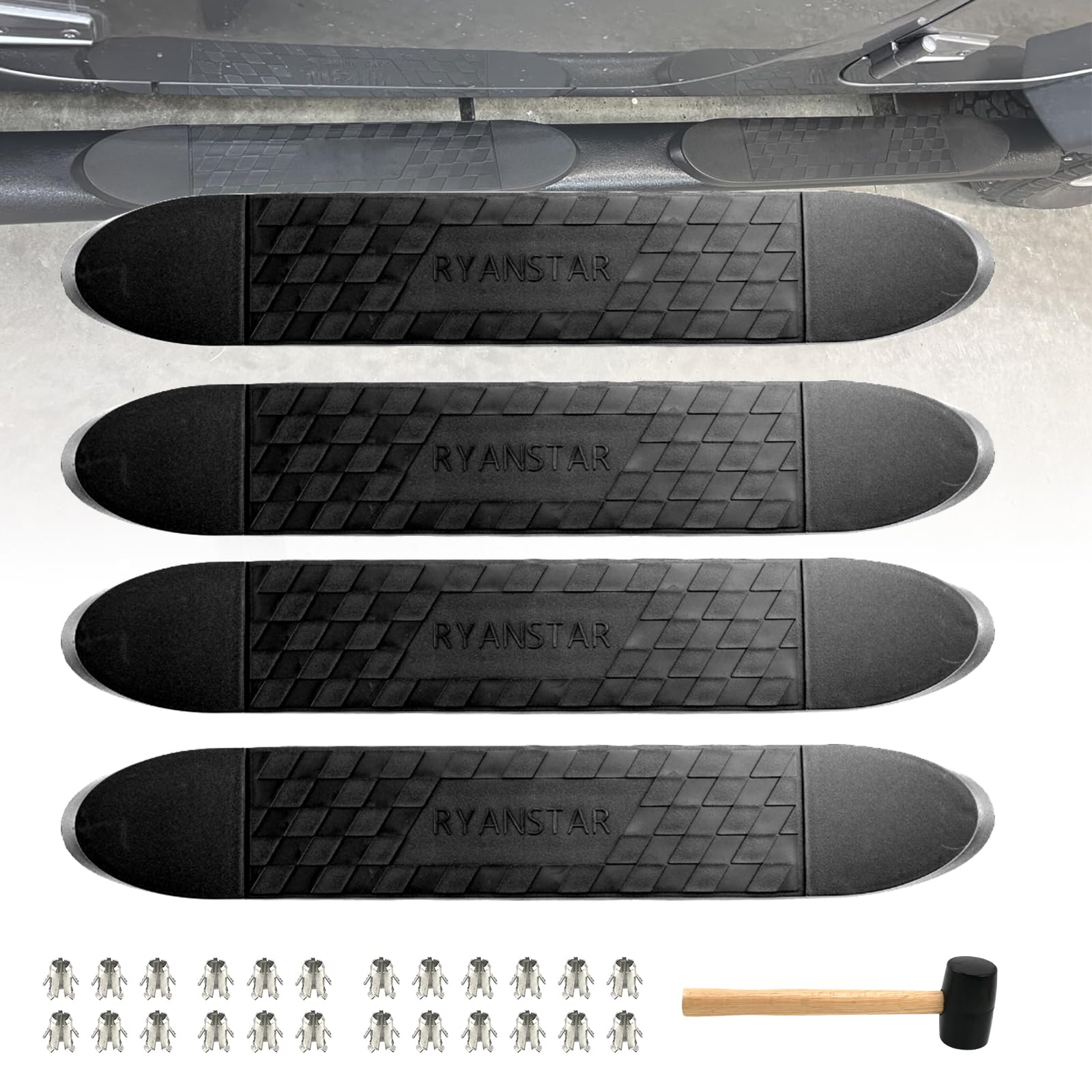 Photo 1 of RYANSTAR RACING 4"x24" Non-Slip Step Bar Pads (4 Pack)