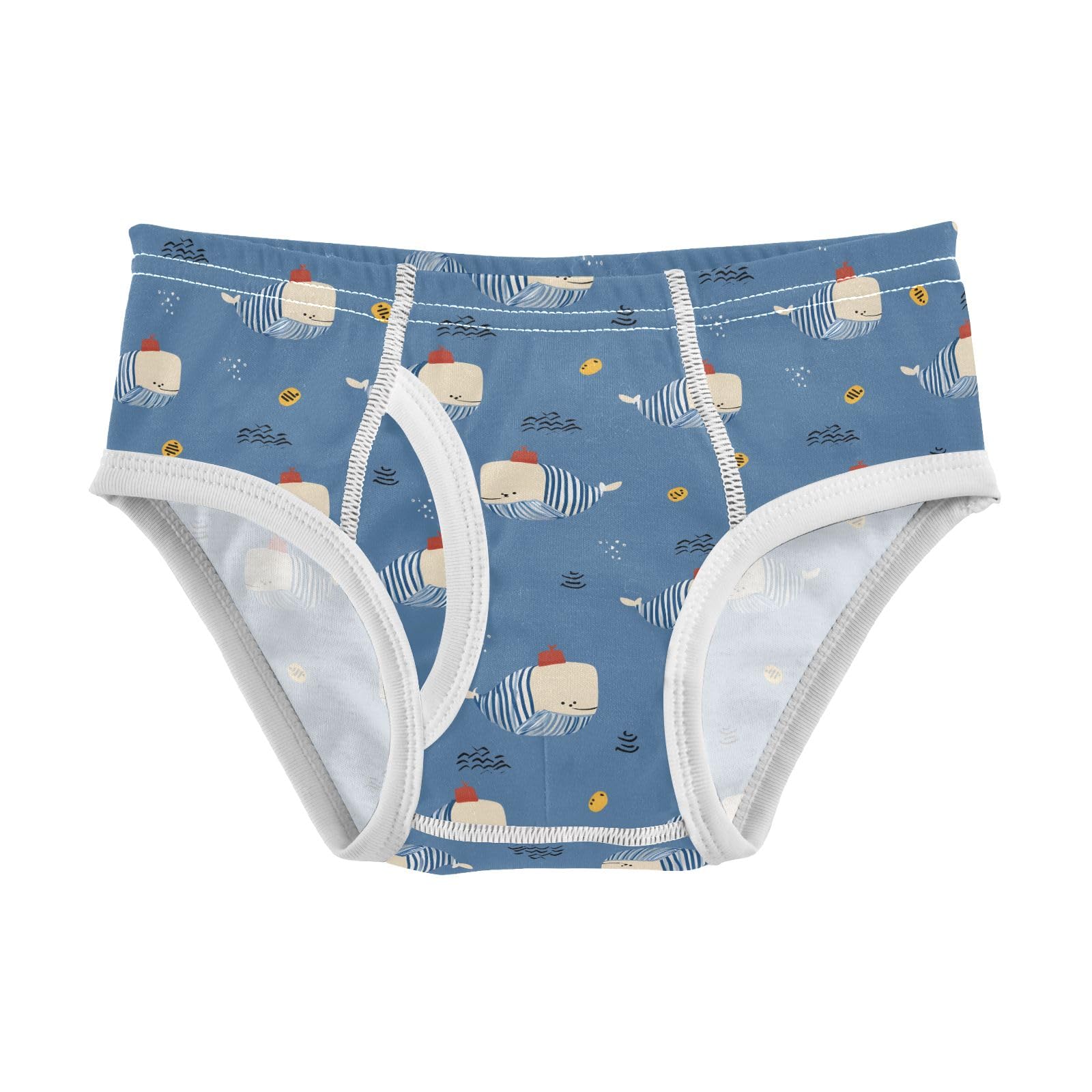Boys Exclusive Briefs Toddler Underwear 95 Combed Cotton Boxerbriefs 2T Hand Drawn Blue Whale