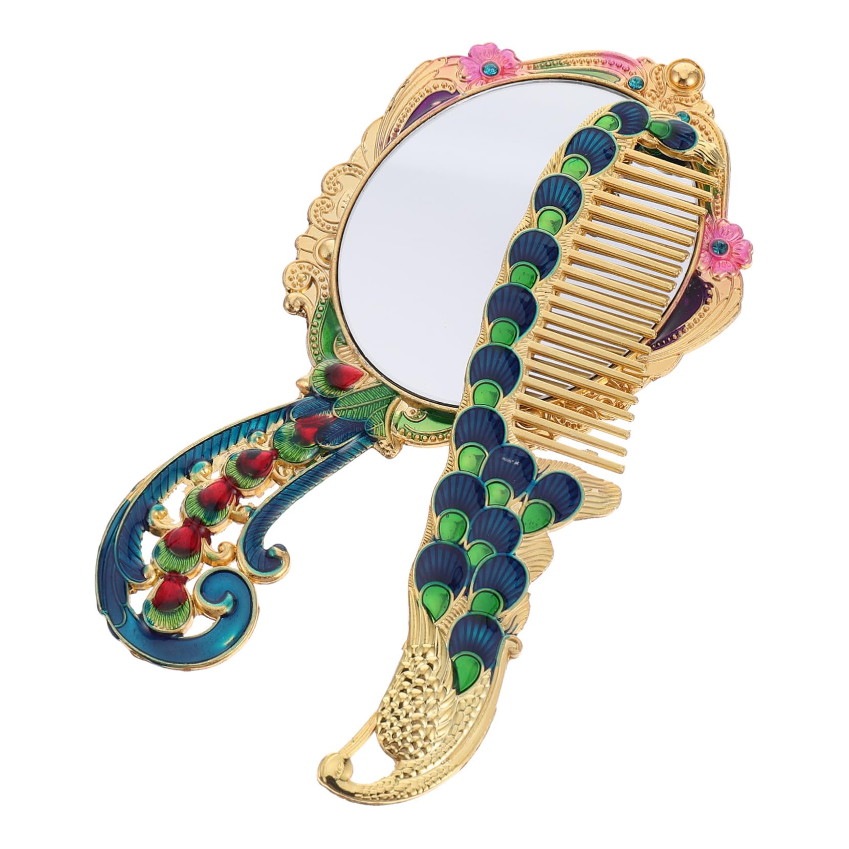 Miroir de maquillage vintage Healvian ensemble de miroir portable à poignée