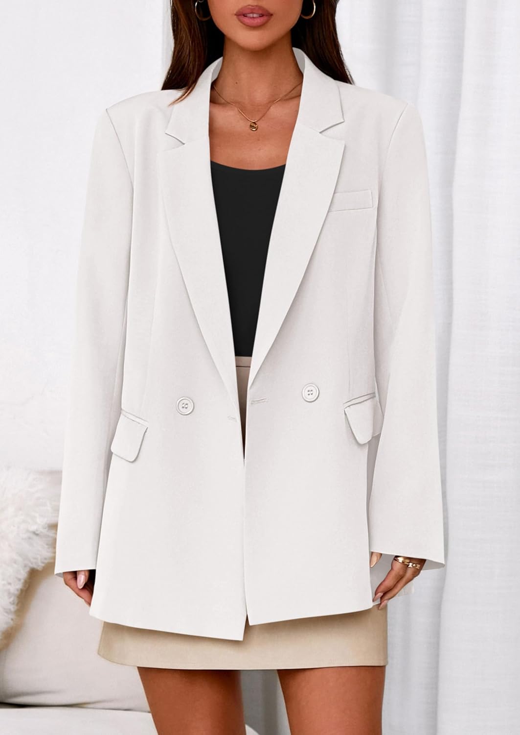 PRETTYGARDEN Fall 2026 Blazers for Women Business Casual Long Sleeve Lapel Pockets Dressy Suit Jackets Work Office Clothes - Image 3