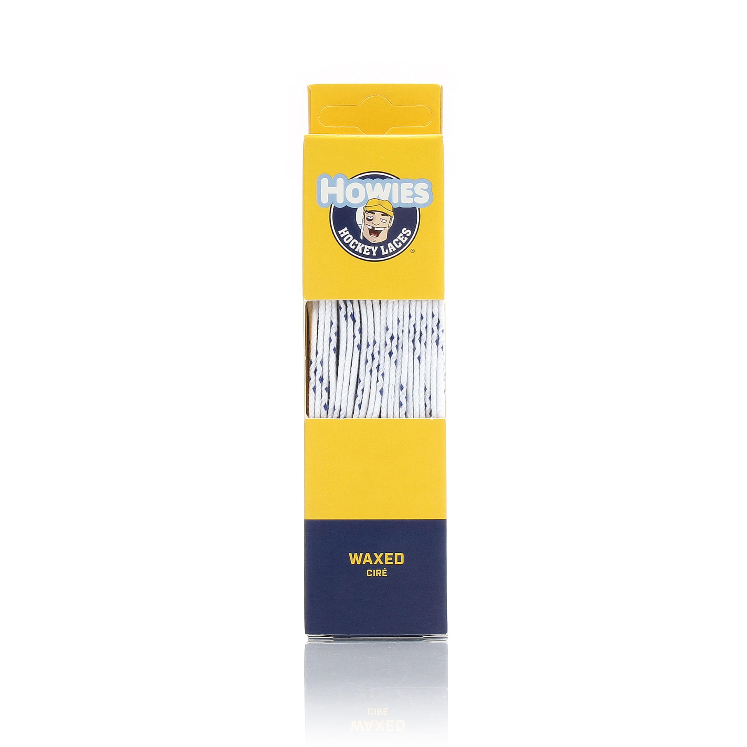 Howies Hockey Skate Laces - White 84” Waxed Laces for Ice Hockey and Figure Skating