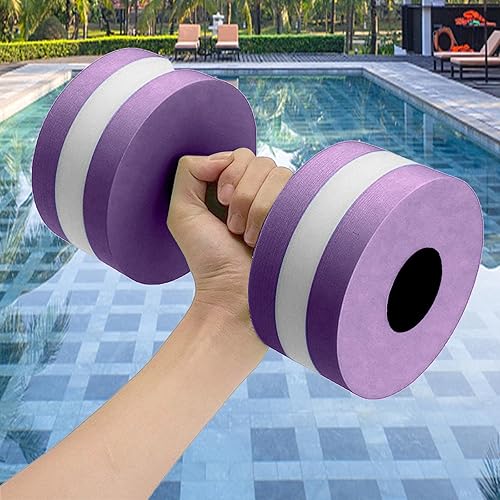 Miniatura 3 de Lagukka Juego de mancuernas acuáticas, 2 mancuernas de agua, resistencia a la piscina, equipo de fitness acuático, mancuernas de espuma, aeróbicos