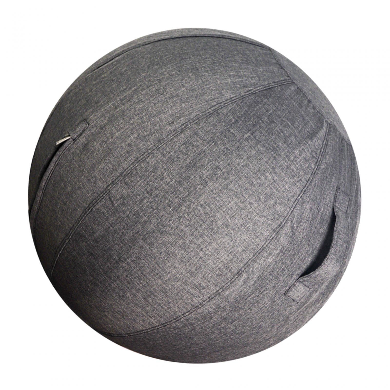 Housse de ballon de yoga durable pour s'asseoir, chaise, bureau, housse de ballon d'équilibre, gris, 55 cm, gris foncé