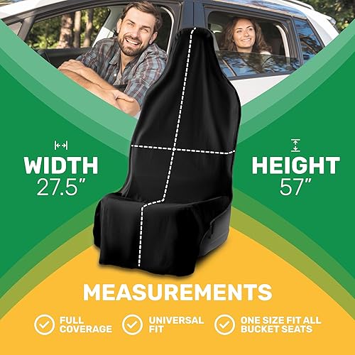 Miniatura 6 de UltraSport - Protector de asiento de coche extraíble, suave, a prueba de olor, protege la piel o la tela del sudor, alimentos, derrames, arena y