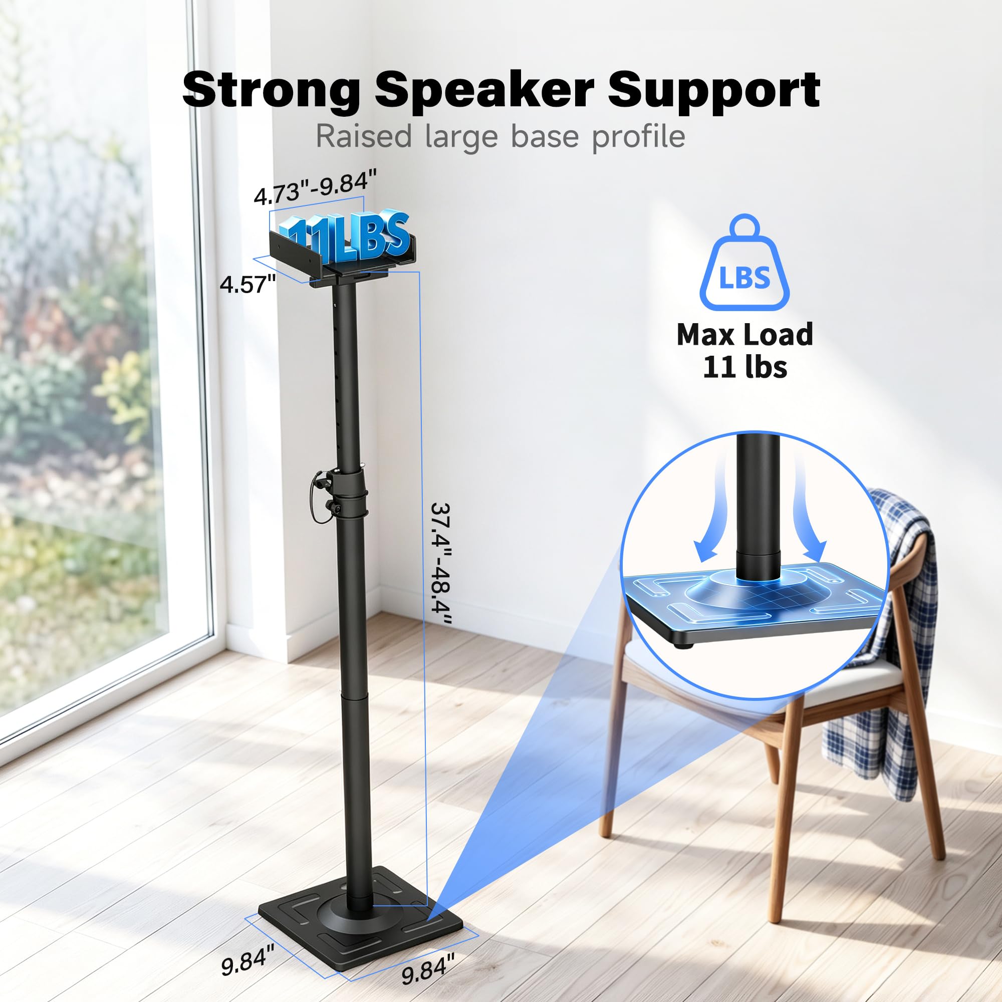 XINLEI Par de soportes para altavoces para sonido envolvente de altura 4