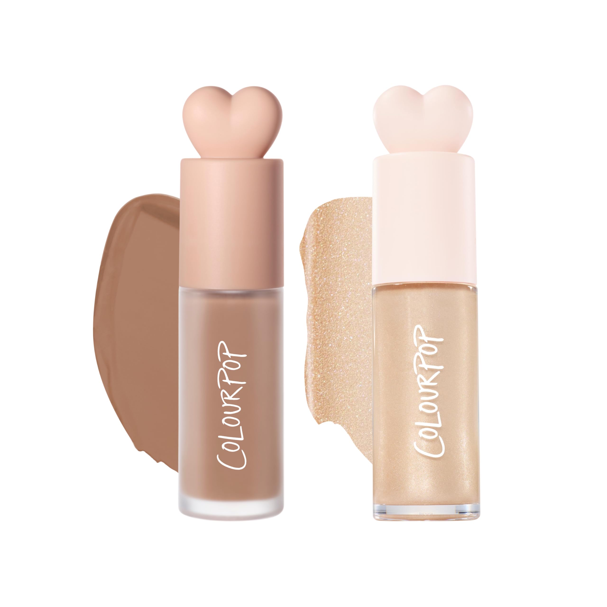 ColourPop Liquid Bronzer + Hi-Lite Dewy Liquid Highlighter Set - Bronzer & Face + Body Illuminator - Glowy Summer Makeup Set for Buildable Bronze + Radiant Glow (2 Count)