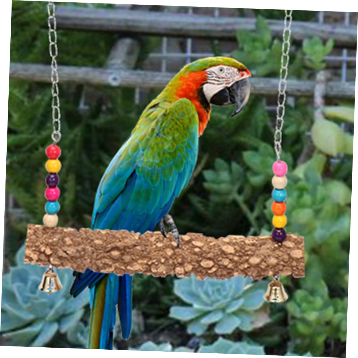 Sosoport 6pezzi Giocattoli Per Uccelli Legno Altalena Per Pappagalli e Galline Perch Pratico Per Esercizio e Divertimento Facile Da Installare Accessorio Per Gabbie Di Uccelli