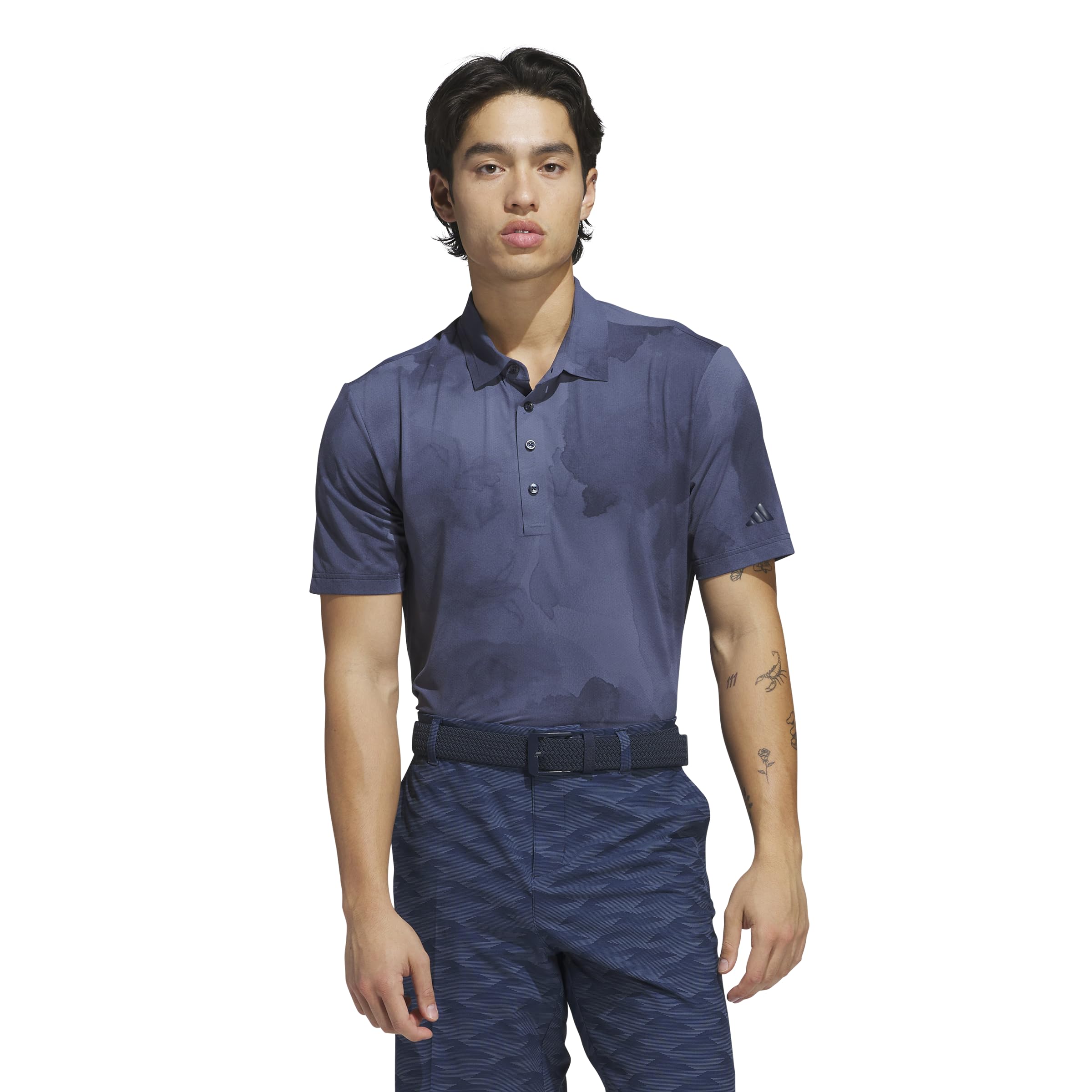 adidas Męska koszulka polo Ultimate365 Tour z nadrukiem Cool Feeling, Collegiate Navy/Preloved Ink S24, XL