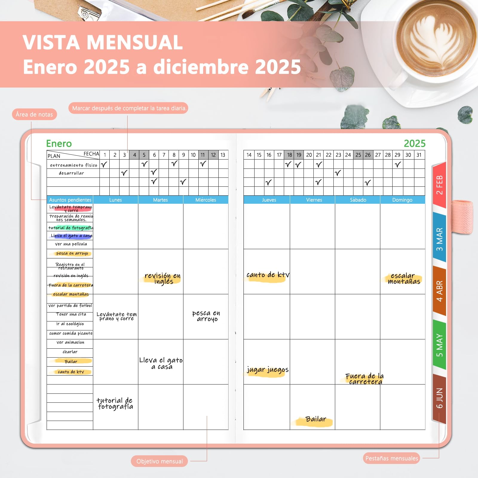 Agenda Ensual De Tapa Dura 2024, Agenda Diaria De Diciebre De 2023 A Diciebre De 2024