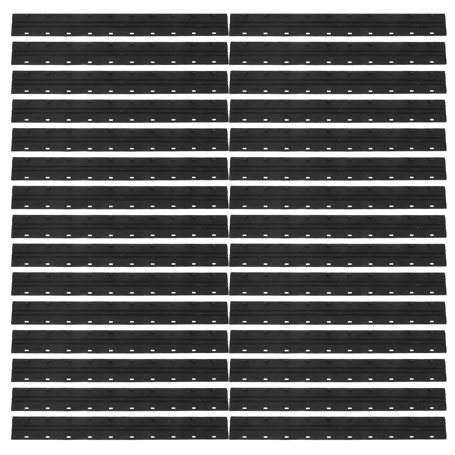 Attaches de dossiers en plastique Healvian barres de reliure coulissantes 3 mm noires
