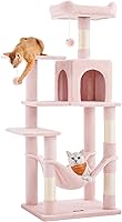 Vista 26 de Feandrea - Árbol para gatos de varios niveles para interiores, torre para gatos tipo condominio con 4 postes para rascar, 2 posaderos, hamaca y Gris