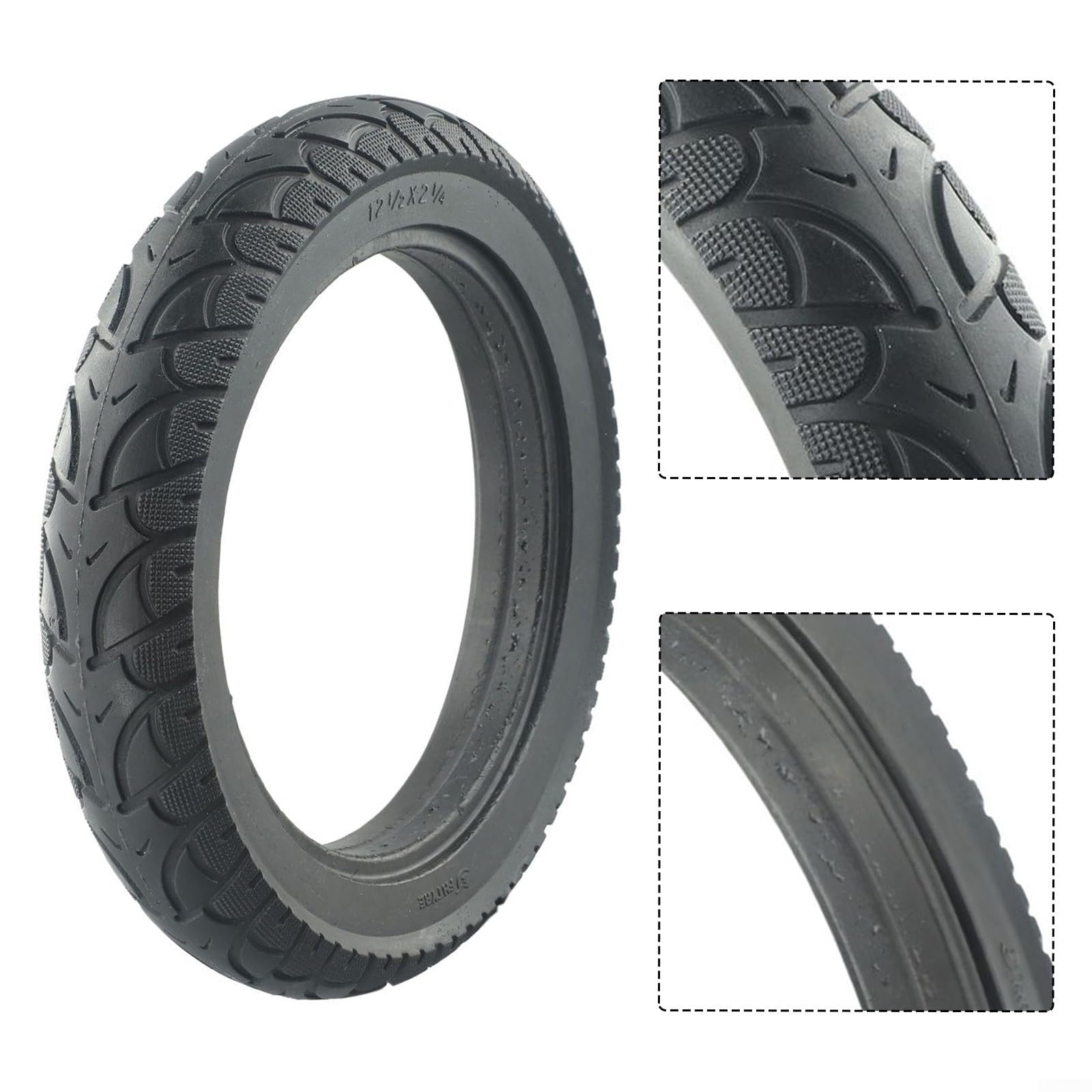 CNANRNANC 12 Zoll Reifen, Reifen für Fahrradanhänger, Vollgummireifen 12 1/2x2 1/4(57-203) Für E-Bike Scooter 12.5x2.125 Reifen Sport & Freizeit