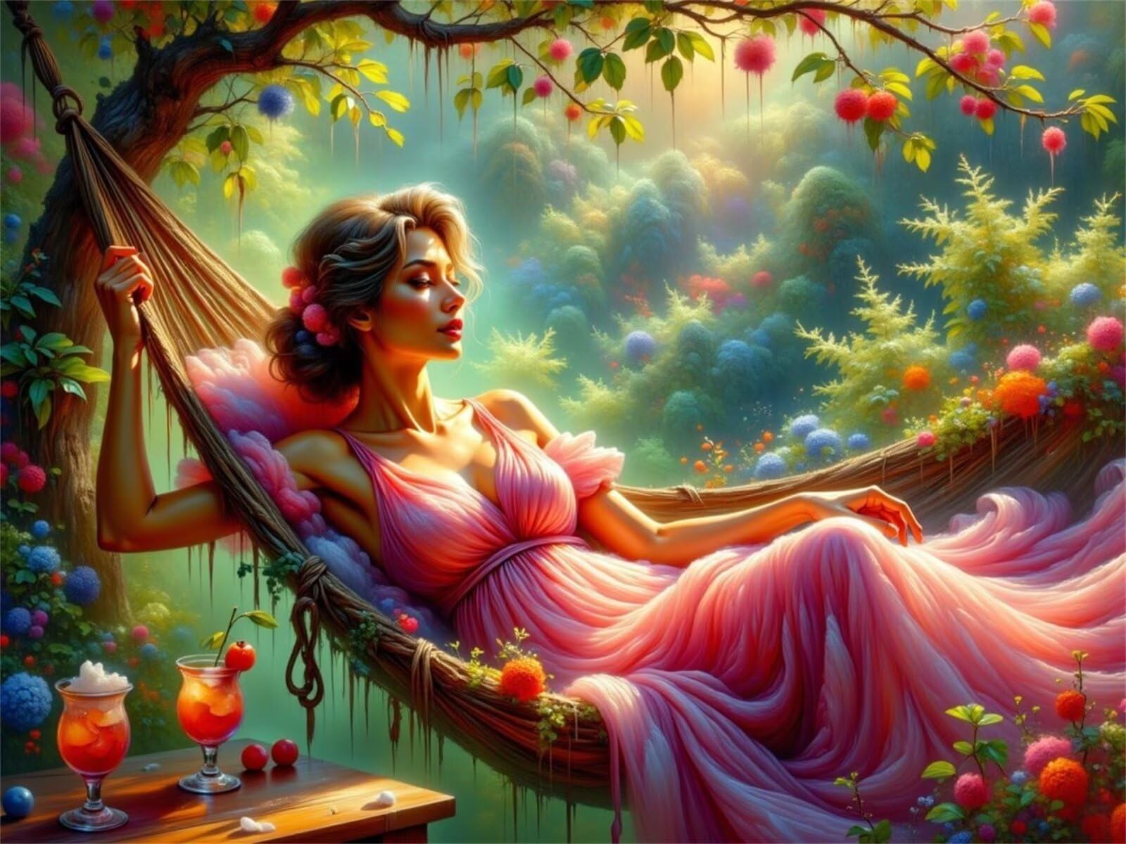 Puzzle 5000 Pezzi Adulti Altalena da giardino 156x105cm, Puzzle Classico Antistress, Rompicapo per Esperti, Hard Difficult Challenging Puzzle Perfetto per Serate di Gioco