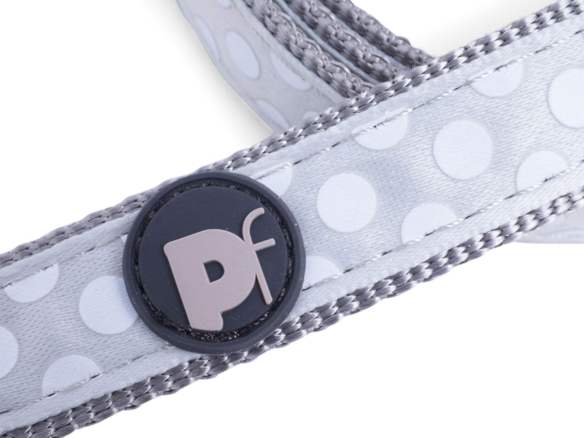 Petface Hundehalsband Aus Nylon – Gepunktet, Hellgrau, Verstellbar Mit Clip-Verschluss