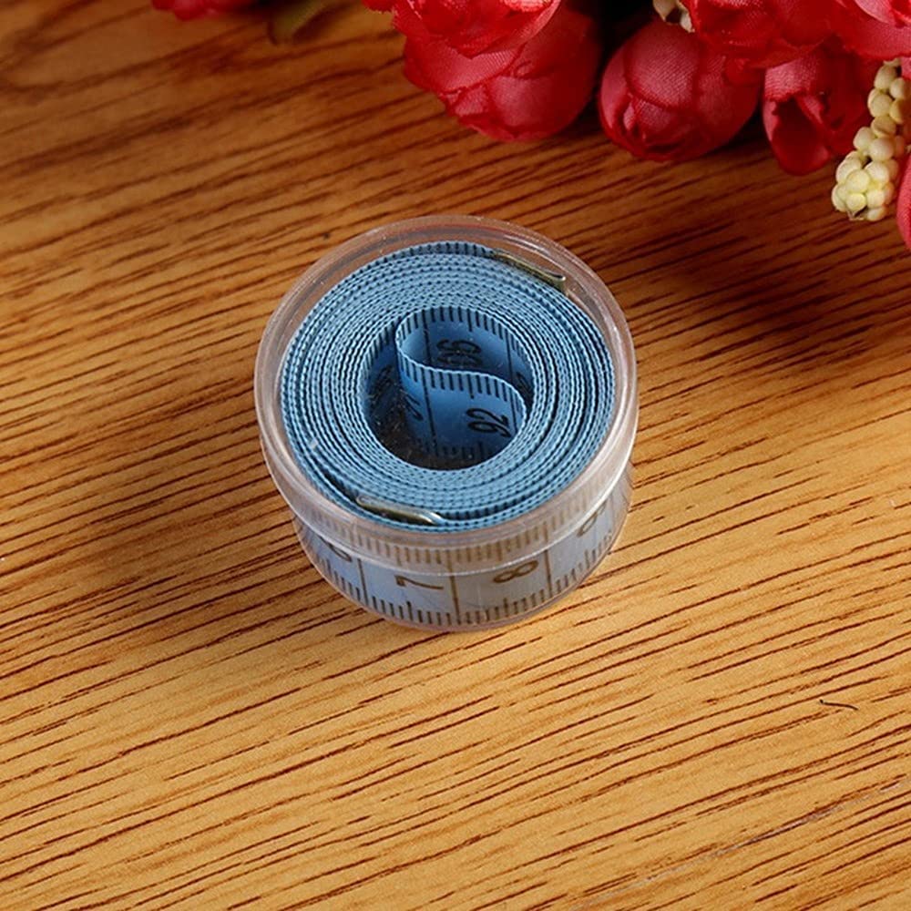 Doppelseitiges Maßband, 1 Stück, 150 cm, Körpermesslineal, Nähen, Schneider, weiches, flaches Nählineal, Meter, Nähmaßband, zufällige Farbe, praktisches Design und langlebig