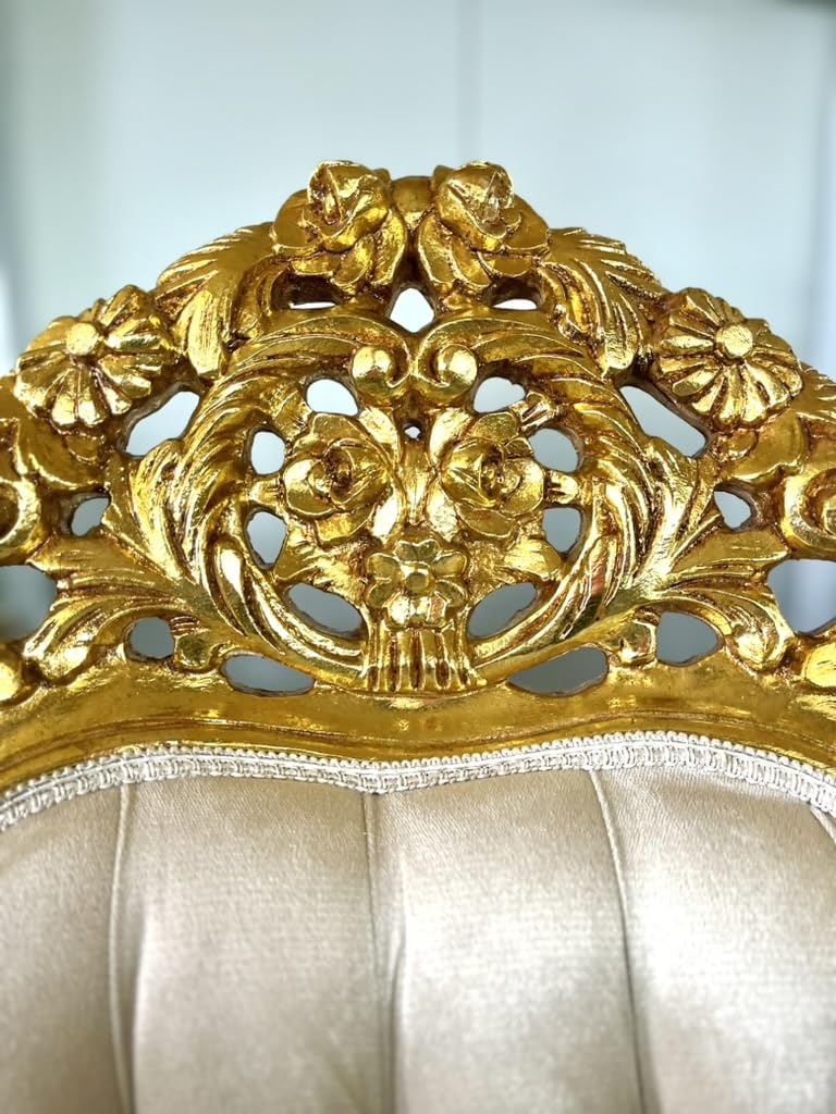 Ensemble de canapé de style Louis français beige rétro baroque rococo en velours avec finition dorée pour décoration de hall d'hôtel à domicile