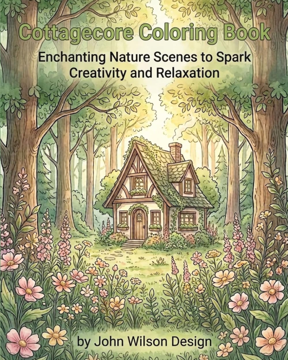 Cottagecore Coloring Book: Enchanting Nature Scenes to Spark Creativity and Relaxation: Whimsical Cottages, Lush Gardens, and Serene Landscapes to Color for All Skill Levels