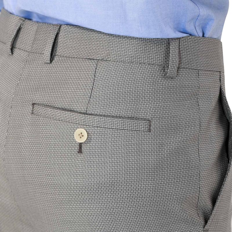 Men's Tailored Fit Premium Stretch Suit Pants Comfort Dress Pant Flat Front Dress Pant for Men Big & Tall3