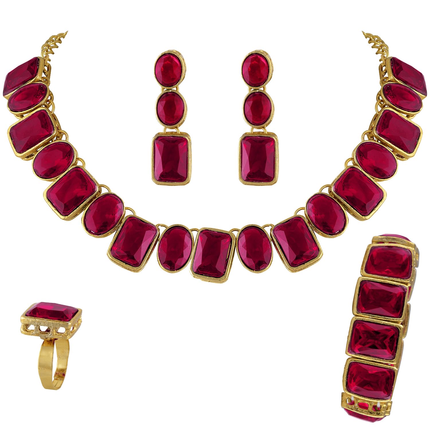 peora Crystal Necklace & Jewelry Set Gift for Women-picture-0
