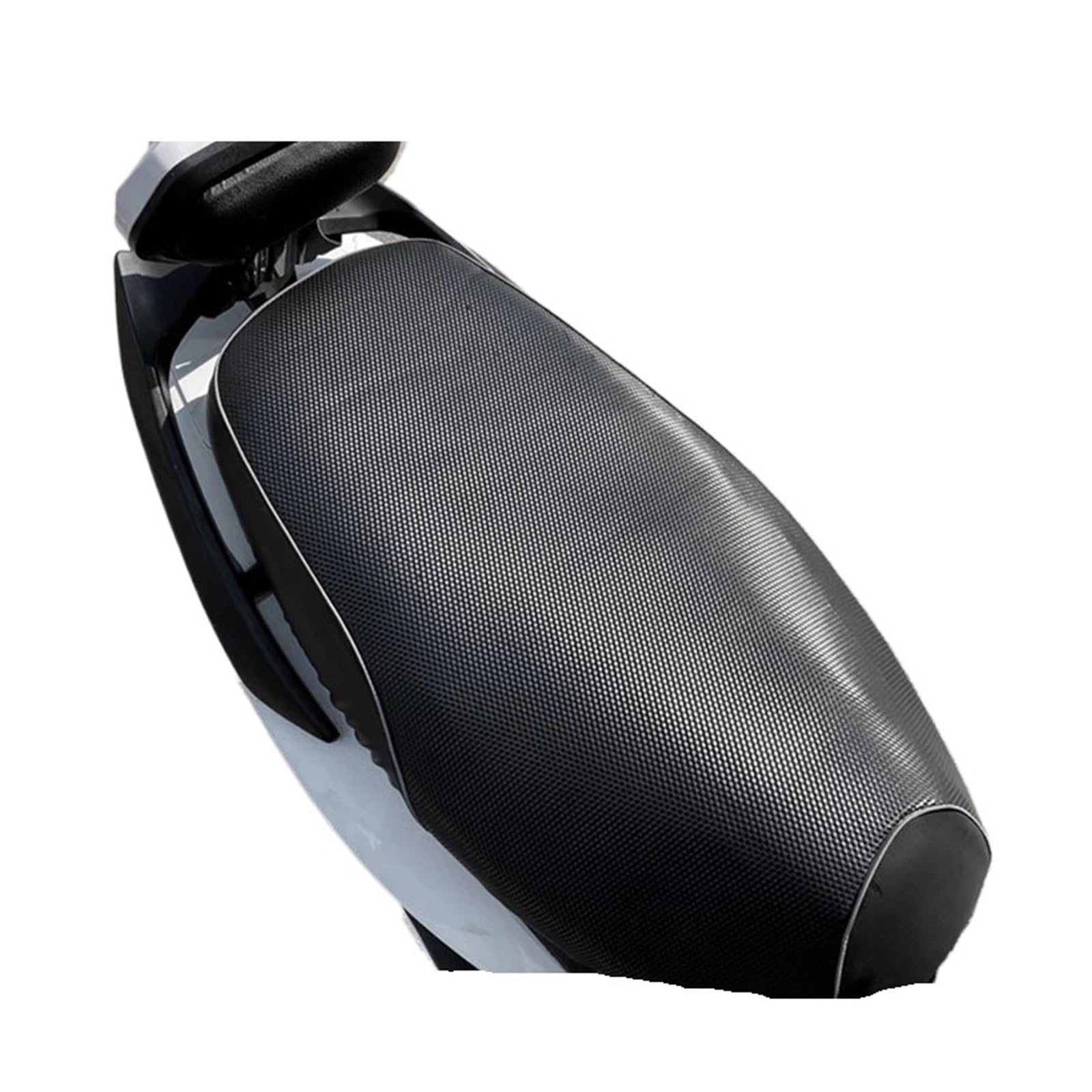 Cuscino per sella moto Fodera per cuscino in pelle per moto, universale, antiscivolo, per tappetino protettivo, impermeabile, resistente(Black 2XL)
