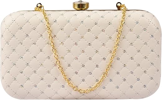 AILTINO Women’s Oval Frame Clutch | Detachable Sling Chain | Ladies Party Wedding Purse Bag