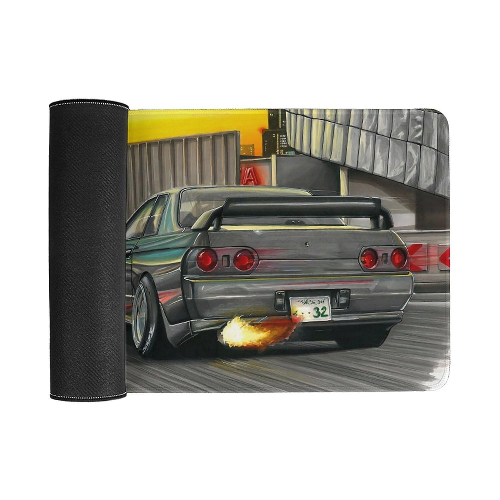 QEOPGNE Car Large Mouse Pad Gaming Mousepad Rx7 Cool Black Sport Car