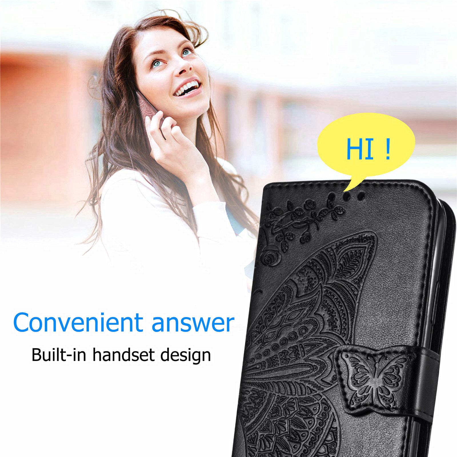Per Honor X7A 4G Custodia, Sottile Pelle Flip Portafoglio Magnetico Libro Stand