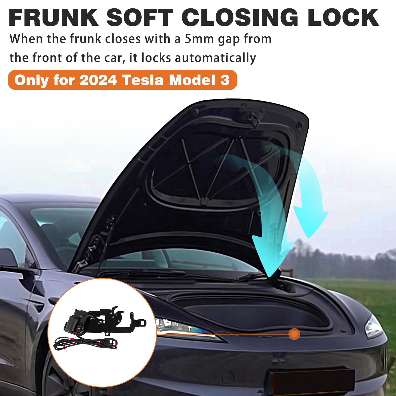 Amazon.co.jp: Qingchijun Power Frunk ソフトクロージングロック