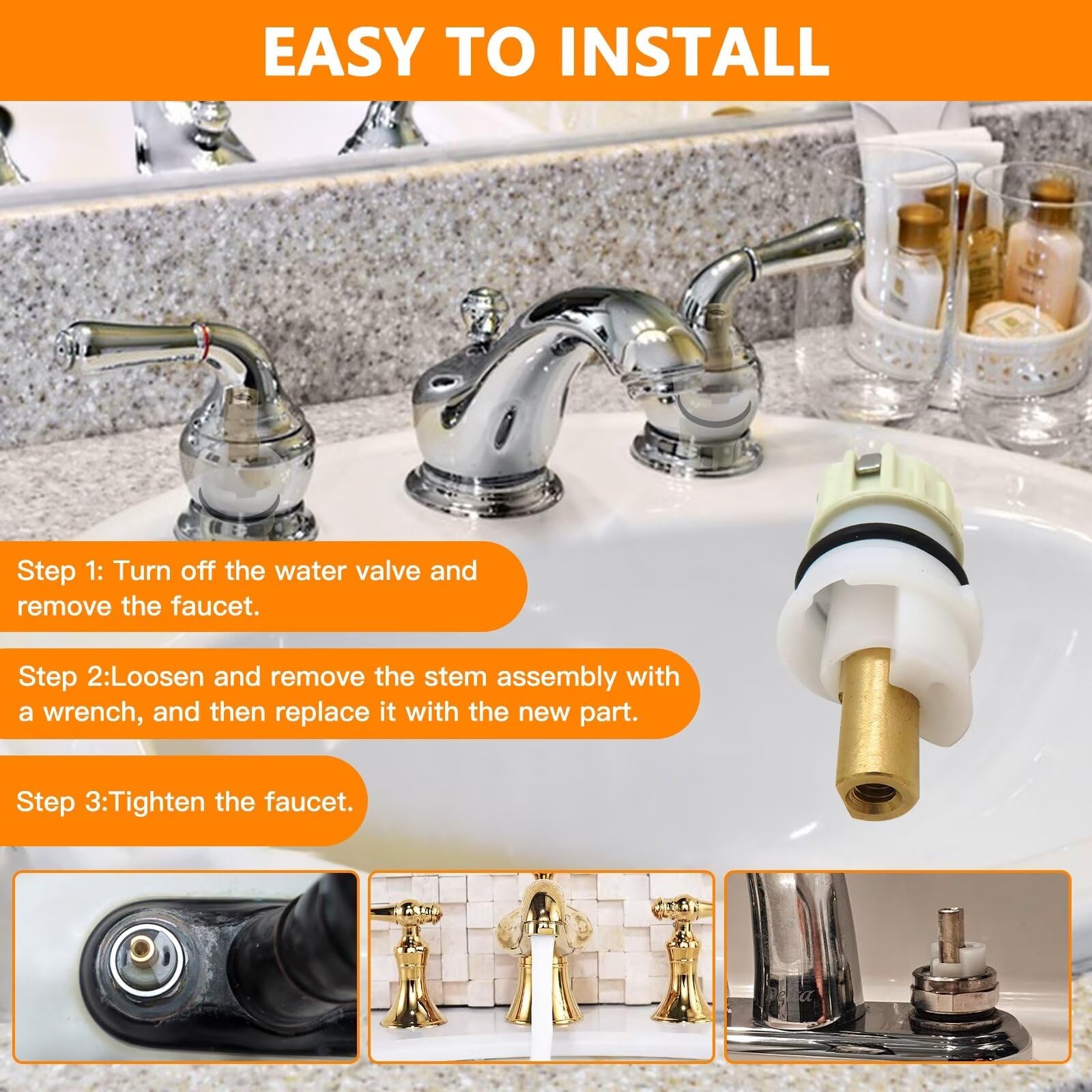 Delta Faucet Stem Assembly - Leak Repair Kit 2-Pack - View #8