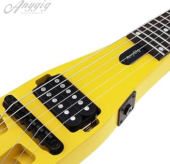 Amazon | Anygigポータブルトラベルエレキギター 82CM 1.6KG イエロー