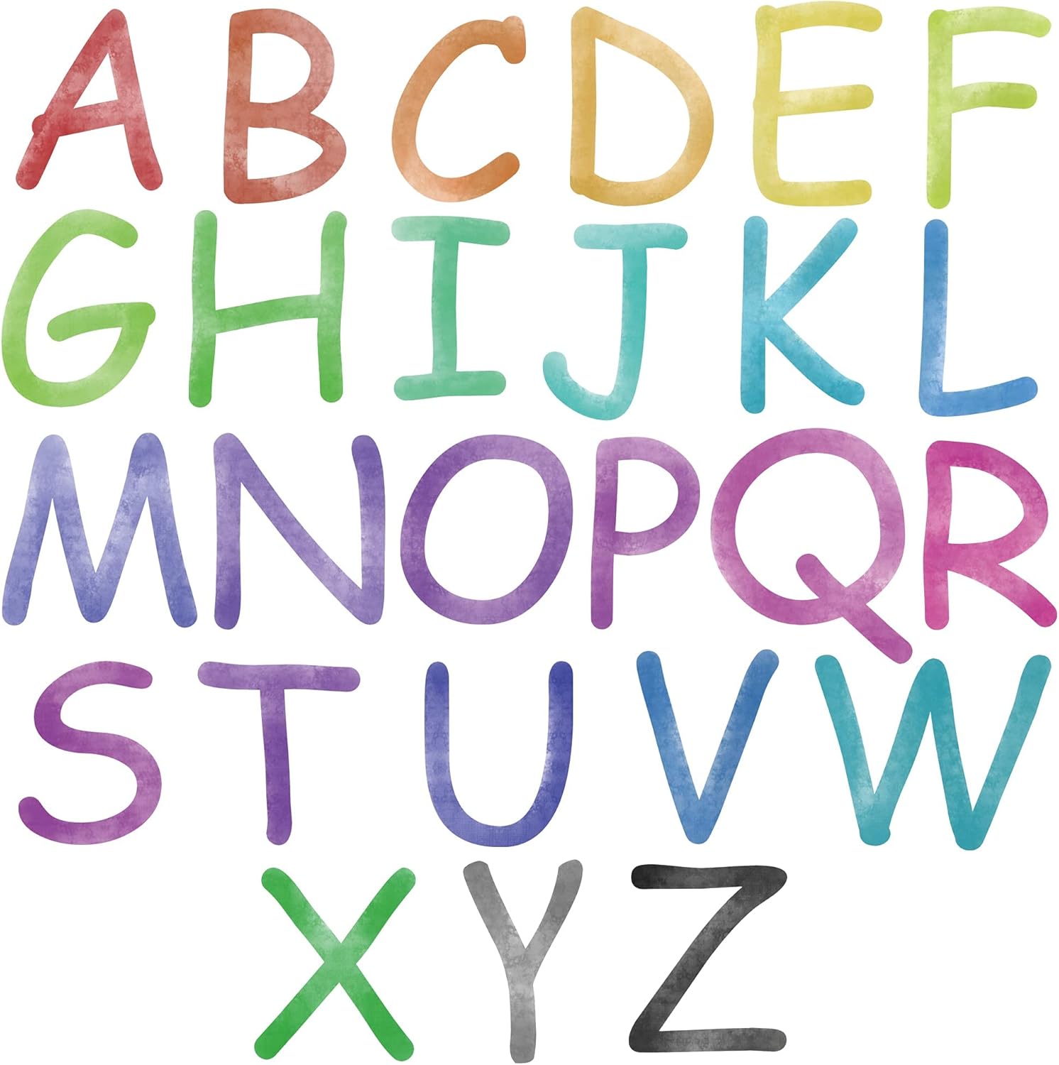 Reusable Watercolor Uppercase Alphabet Wall Stickers Philippines Ubuy