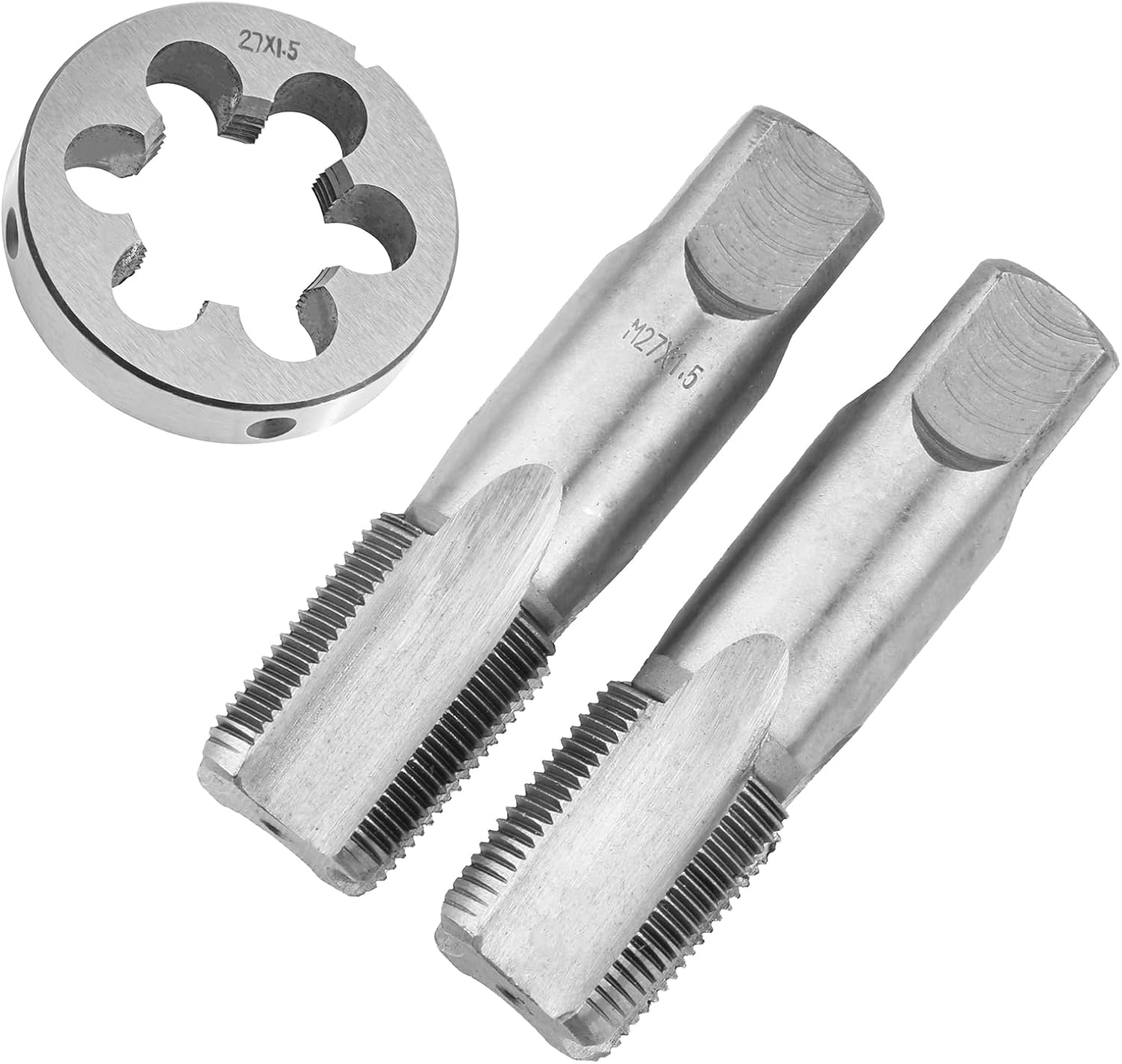 M30X1.5 Hand Tap and Die Set, M30X1.5mm Metric Threading Hand Tap and Round Threading Die Right Hand