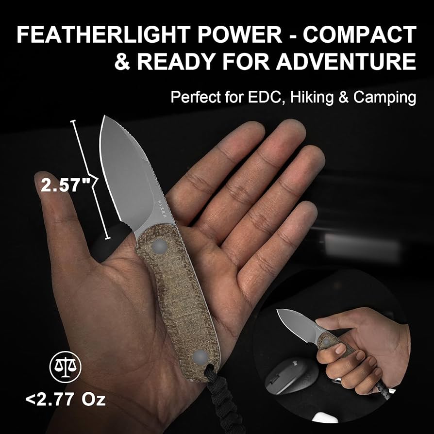 IcyBear★ Amazon.com: Kizer Drop Bear Fixed Blade Knife, 2.57