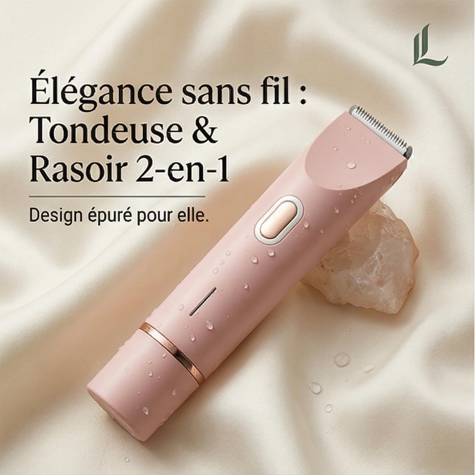 Rasoir Klyne Femme, Klyne Tondeuse Femme —— Tondeuse Intime & Sourcils, Recharge USB, Étanche IPX7, Pour Bikini, Aisselles, Jambes et Nez - 2