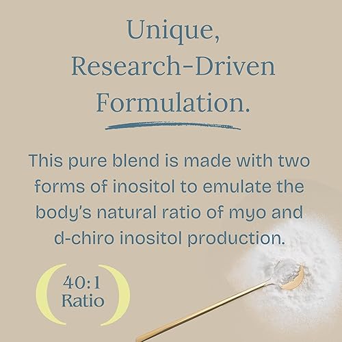 Miniatura 5 de BOND Inositol en polvo mio-inositol puro y D-chiro inositol para el equilibrio hormonal y el apoyo ovárico*, 90 porciones, proporción 401, vegano,
