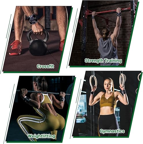 Miniatura 7 de Slim Panda Muñequeras para levantamiento de pesas, muñequeras de entrenamiento de velcro mejoradas para levantamiento de pesas, culturismo y