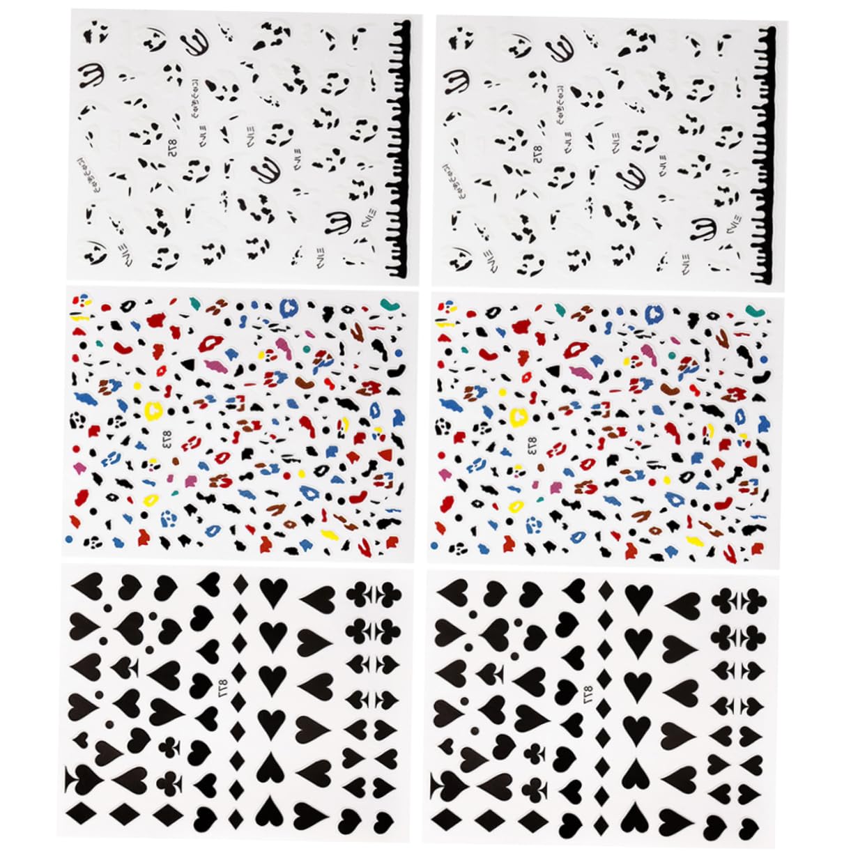 Healeved 30hojas Pegatinas De Uñas De Diseño De Vaca Autoadhesivas Para Decoración De Manicura Stickers De Arte De Uñas Para Mujeres Para Fiestas y Uso Diario